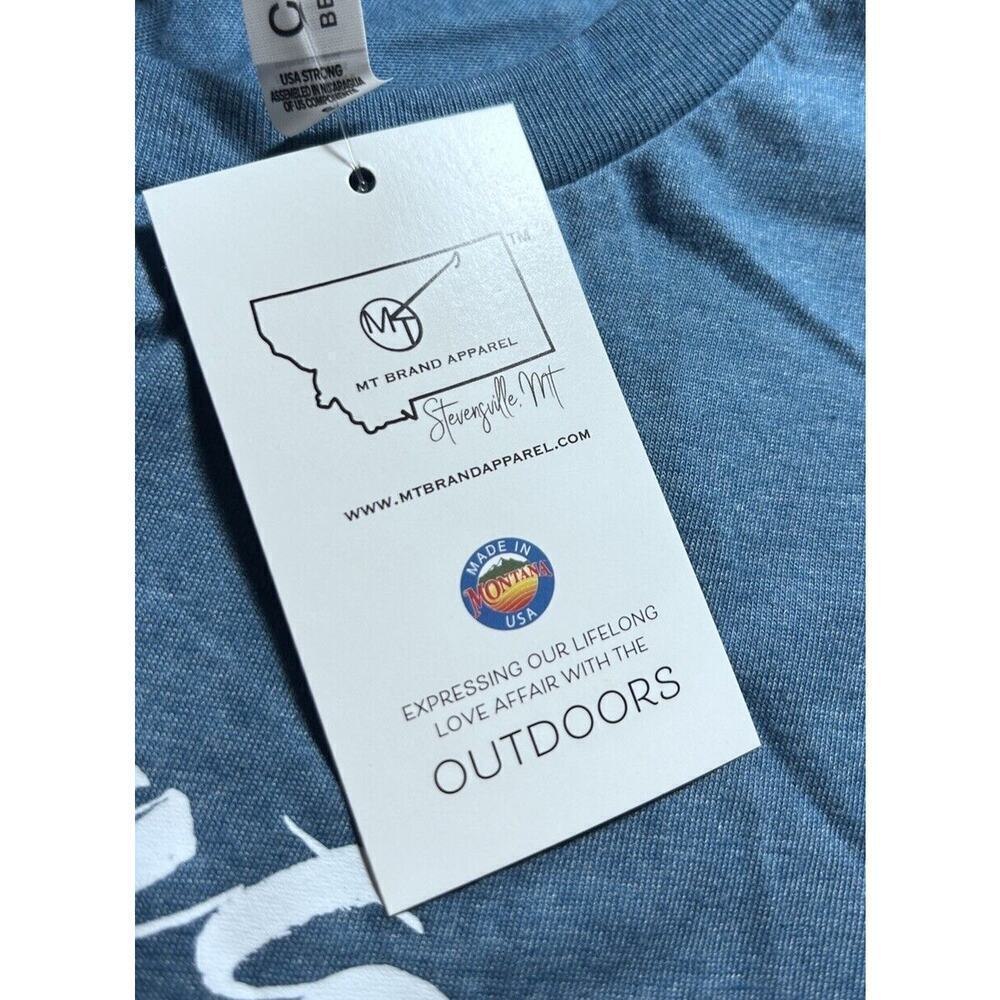 Stillwater River Fly Fishing Medium T-shirt NWT Unisex Montana Tee Shirt M - Picture 5 of 7